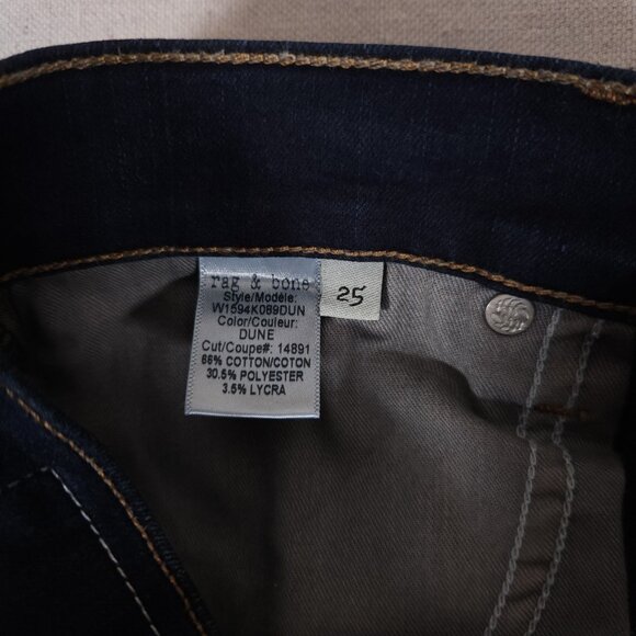 Rag & Bone 10” Inch Crop Flare Jeans Womens Size 25 Raw Hems Retro Denim Pants - Picture 12 of 16